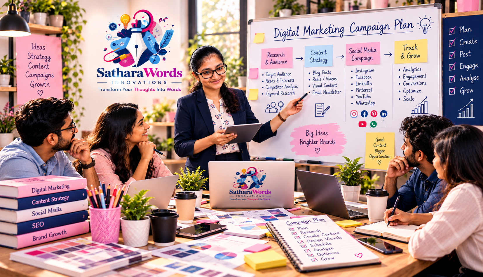 Digital marketing team planning a campaign