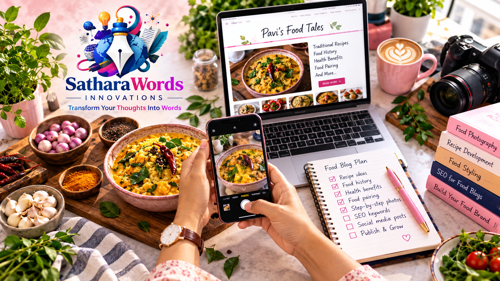 Food photography and recipe preparation